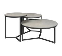 rome ceramic nesting coffee tables in grey