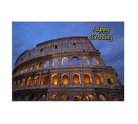 Rome City Colosseum Birthday Card