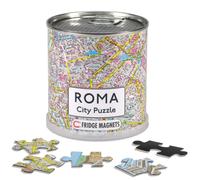 Rome City Jigsaw Puzzle Magnets in Tin - 100-Piece Travel Gift Map
