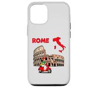 Rome City Map Art with Iconic Italian Landmark Design Case for iPhone 12/12 Pro