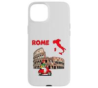 Rome City Map Art with Iconic Italian Landmark Design Case for iPhone 15 Plus