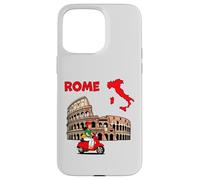 Rome City Map Art with Iconic Italian Landmark Design Case for iPhone 15 Pro Max