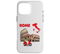 Rome City Map Art with Iconic Italian Landmark Design Case for iPhone 16 Pro Max