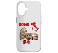 Rome City Map Art with Iconic Italian Landmark Design Case for iPhone 17