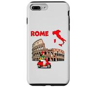 Rome City Map Art with Iconic Italian Landmark Design Case for iPhone 7 Plus/8 Plus