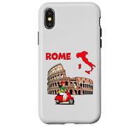 Rome City Map Art with Iconic Italian Landmark Design Case for iPhone X/XS