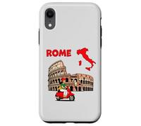 Rome City Map Art with Iconic Italian Landmark Design Case for iPhone XR