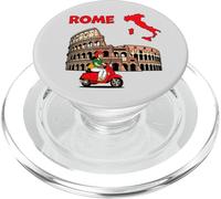 Rome City Map Art with Iconic Italian Landmark Design PopSockets PopGrip for MagSafe