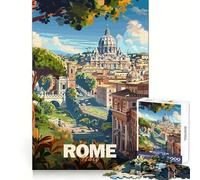 Rome Cityscape Poster Jigsaw Puzzle for Teenagers 1000 Pieces Mind Skill Toy Gentle Leisure Design Assembly Premium Gift (50x75cm)