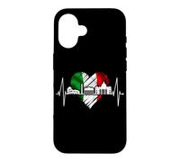 Rome Colosseum Heartbeat Italy Flag Roma Skyline Italia Rome Case for iPhone 16