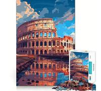 Rome Colosseum Pixel Art 1000 Piece Jigsaw Puzzles for Adults Jigsaw Recall Boost Mental Relax Smooth Cut Birthday Gift (38x26cm)
