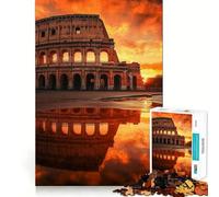 Rome Colosseum Sunset Jigsaw Puzzles for Teenagers 1000 Piece Mind Challenge Toy Relaxing Fun Precise Cut Festive Gift (50x75cm)