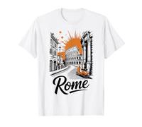Rome Colosseum Sunset Vintage Art Roma Italia Souvenir T-Shirt