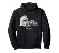 Rome Colosseum Vintage Skyline Italy Fan I Love Roma Pullover Hoodie