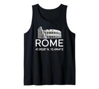 Rome Coordinates Colosseum Minimalist Italy Souvenir Novelty Tank Top