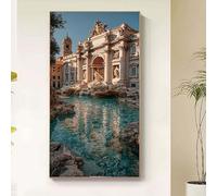 Rome Diamond Art Kits Adults, Diamond Painting Wishing Well Crystal Art Kits for Adults Beginners Full Round Drill Gem Painitngs Cross Embroidery Kits Crafts Pictures, Gifts for Women 40x80cm tb18-0