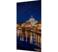 Rome Diamond Art St. Peter'S Basilica Diamond Painting Kits, 5D Crystal Art Kits for Adults Kids DIY Full Square Drill Gem Dots Embroidery Paintings Crafts Picture, Home Wall Decor 70x140cm x1-9bd