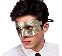 Rome Eyemask Venetian Masquerade Mask Opera Fancy Dress Accessory Unisex (Silver)