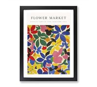 Rome Flower Market Exhibition No.2 Framed Print | A2 Black Framed Wall Art | Ready to Hang | Modern Floral Picture | Living Room Bedroom Lounge Office