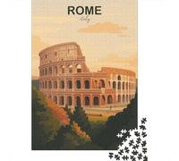 Rome Italy 1000-Piece Jigsaw Puzzle for Adults, 38x26cm/1000pcs, Relaxing Indoor Activity, Focused Puzzle Time And Time at Home