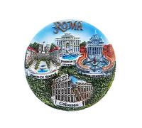 Rome Italy 3D Fridge Magnet Round Travel Sticker Souvenir,Home & Kitchen Decoration Roman Italy Refrigerator Magnet