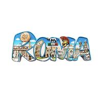 Rome Italy 3D Letters Refrigerator Magnet Souvenirs Handmade Resin Magnetic Stickers Home Kitchen Decoration,Roma Fridge Magnet Collection Gift