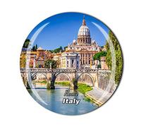 Rome Italy 3D Refrigerator Fridge Magnet Crystal Glass Magnet Tourist Travel Souvenir Collection Gift Magnetic Sticker Home Kitchen Decoration