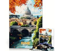 Rome, Italy︰ Autumn Cityscape Jigsaw Puzzle 1000 Piece for Adults Intellect Toy Soothing Fun Precise Cut (50x75cm)