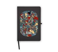 Rome Italy City Map Tourist Souvenir Notebook, Blank Pages, Faux Leather Cover, Planner, Journal, Workbook