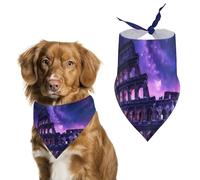 Rome Italy Famous Ancient Landmark Dog Bandana Adjustable Pet Scarf Bib Cute Triangle Handkerchief for Dogs Cats Gifts