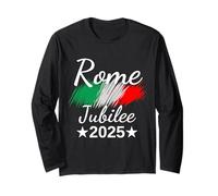 Rome Italy Flag Italia Souvenir Rome 2025 Jubilee Pilgrimage Long Sleeve T-Shirt