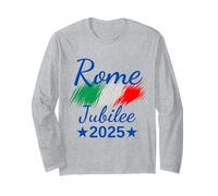 Rome Italy Flag Italia Souvenir Rome 2025 Jubilee Pilgrims Long Sleeve T-Shirt