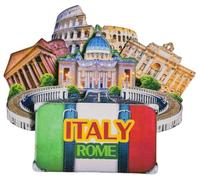 Rome Italy Fridge Magnet Tourist Souvenir Refrigerator Wooden Decorative Magnet Craft Collection