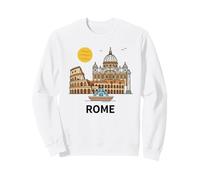 Rome Italy Iconic Landmarks Cityscape Art Roma Italia Sweatshirt