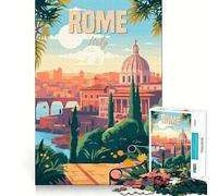 Rome Italy Jigsaw Puzzles 1000 Pieces for Teenagers Logic Train Toy Leisure Fun Smooth Cut (50x75cm)