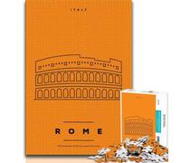 Rome Italy Jigsaw Puzzles for Teenagers 1000 Piece Puzzle,Educational Games Wall Decoration Unique Birthday And Xmas Gifts 38x26cm