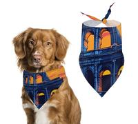 Rome Italy Landmarks Cute Dog Bandanna Scarf Printed Adjustable Triangle Pet Kerchief for Dogs And Cats