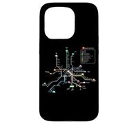 Rome Italy Metro Train Suburban Railway - Souvenir Route Map Case for iPhone 15 Pro