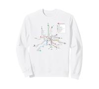 Rome Italy Metro Train Suburban Railway - Souvenir Route Map Sweatshirt