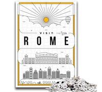 Rome Italy Puzzles for Adults 1000 Pieces, Educational Stress Relief Toy for Is Ideal As A Gift for The Whole Family 1000pcs (50x75cm)