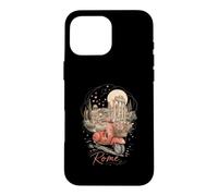 Rome Italy Scooter Flowers Romantic Travel Case for iPhone 16 Pro Max