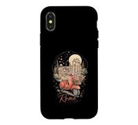 Rome Italy Scooter Flowers Romantic Travel Case for iPhone X/XS