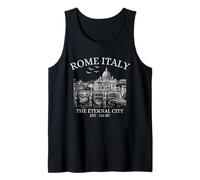 Rome Italy The Eternal City Vintage Moms Italian Skyline Tank Top