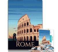 Rome Italy Travel Art Jigsaw Puzzles for Adults,Challenging To Complete But Fun And Humorous Birthday Present,Gifts,Wall Art 38x26cm