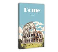 Rome Italy Travel Poster Canvas Poster Bedroom Decor Landscape Office Room Decor Gift 08x12inch(20x30cm)