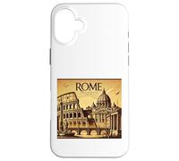 Rome Italy - Vintage Travel Poster Style Case for iPhone 16 Plus