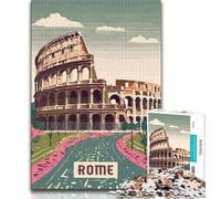 Rome Jigsaw Puzzles for Adults 1000 Pieces,Challenging Game And Family Play for Is Ideal As A Gift for The Whole Family 50x75cm