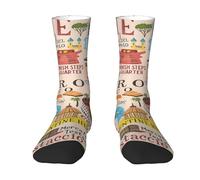 Rome Map With Landmarks Illus Socks for Men & Women, Soft, Breathable, Flexible Comfort with Stylish Design, Best Gift