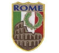 Rome Patch (3 Inch) Italy Embroidered Iron/Sew on Badge Italia Roma Tourist Edition Patches Travel Souvenir Emblem DIY Gift Patches
