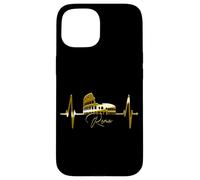 Rome Skyline Heartbeat Colosseum Italy Roma I Love Rome Case for iPhone 15